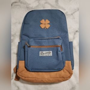 Lucky Brand Blue Canvas Backpack New NWT